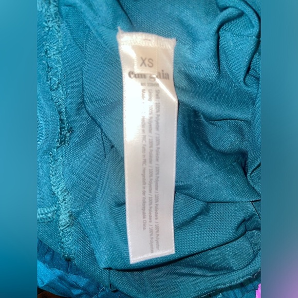 New! Cult Gaia Livia One Shoulder Asymmetric Gown in Deep Teal Seamoss 🌊🐚 XS - Picture 15 of 16